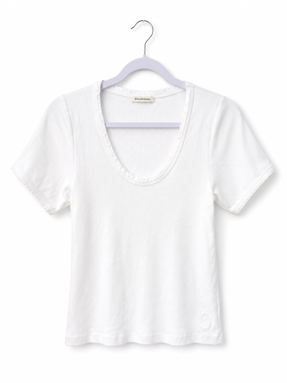 Malene Birger Lunia Tee Ribbed White Top Classic Capsule Wardrobe Minimalist